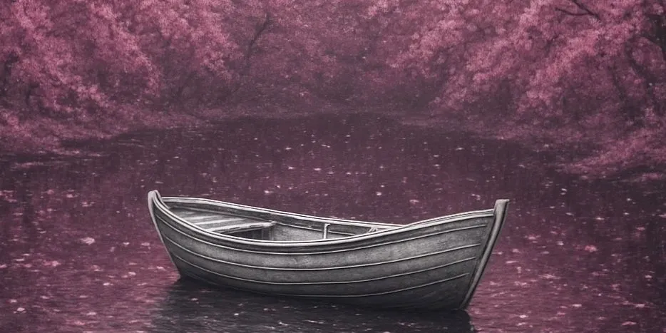 Serene boat on still waters